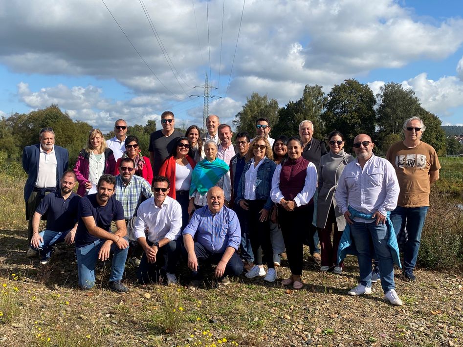 Delegierte der Association of European Border Regions (AEBR) und dem Triangular Cooperation Window „ADELANTE“ zu Besuch an der Gisselberger Spannweite